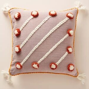 Anthropologie Simal Pom Pom Decorative Pillow EUC!